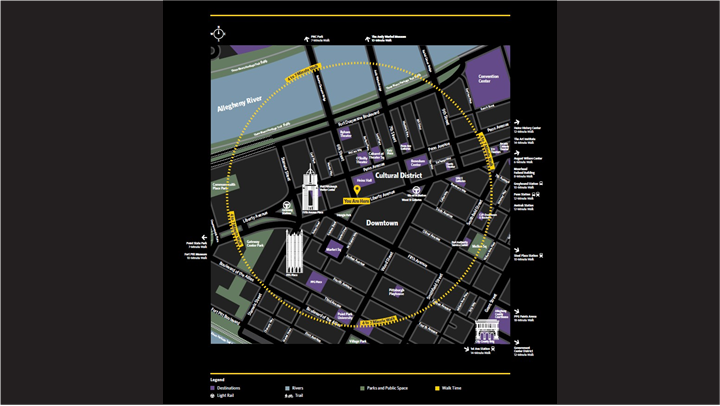 Downtown map showing ease of navigation